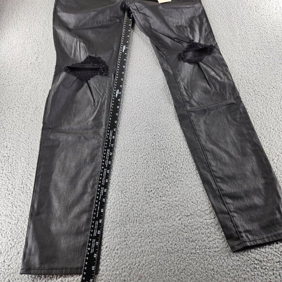 mnml Jeans Mens 38 Black X125 Stretch Denim Distressed Ripped‎ Knees Slim Fit - Picture 9 of 16